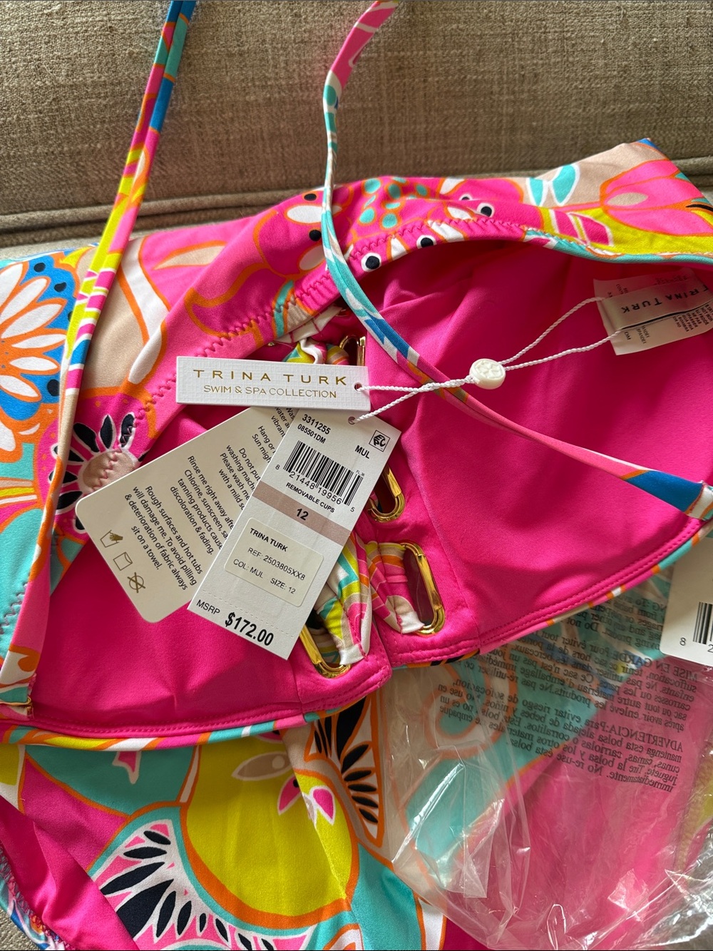 Trina Turk Pink Multi Floral One-Piece Swim